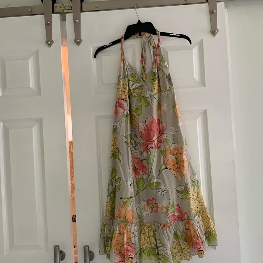 Tommy Bahama floral sundress with ruffle .